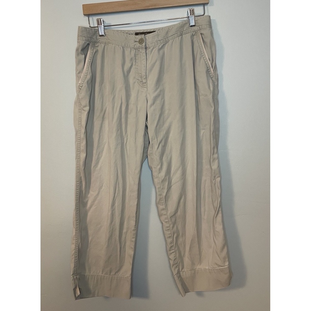 Tommy Bahama Beige Ellery Fit Button Closure Pockets Straight Leg‎ Pants Size 6